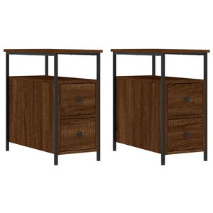vidaXL Nočn&iacute; stolky 2 ks hněd&yacute; dub 30 x 60 x 60 cm kompozitn&iacute; dřevo