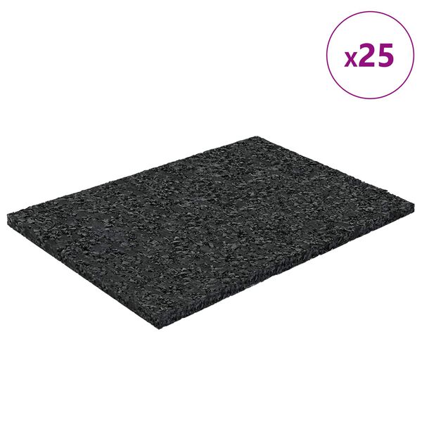 vidaXL Gumov&yacute; granulačn&iacute; zahradn&iacute; pad Čern&yacute; 6 x 9 x 0,3 cm Guma