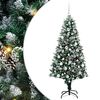 vidaXL Uměl&yacute; v&aacute;nočn&iacute; stromeček Zelen&aacute; 180 cm PVC, ocel a plast