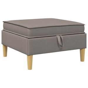 vidaXL Pohovkov&yacute; taburet se storage Taupe 70 x 70 x 40 cm Textil