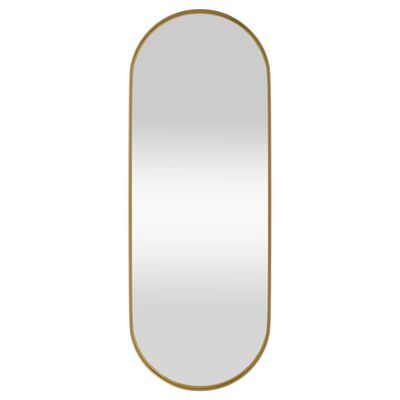 vidaXL Nástěnné zrcadlo zlaté 15x40 cm oválné
