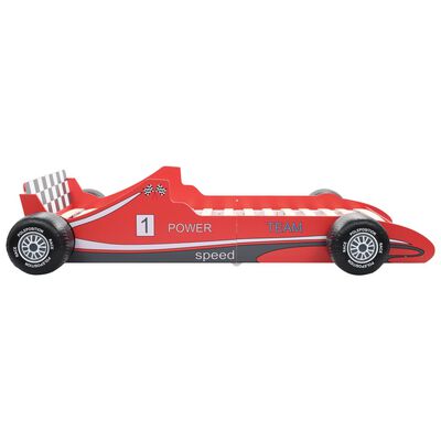 vidaXL Dětská postel ve tvaru závodního auta 90 x 200 cm červená