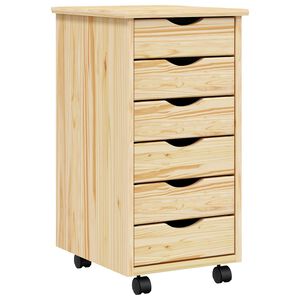 vidaXL Voz&iacute;k se z&aacute;suvkami MOSS 34 x 39 x 65,5 cm Masivn&iacute; borov&eacute; dřevo
