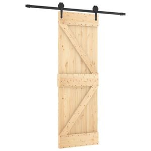 vidaXL Posuvn&eacute; dveře 70 x 210 cm Masivn&iacute; borov&eacute; dřevo (neupraven&eacute;)