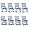 vidaXL Skl&aacute;dac&iacute; zahradn&iacute; židle s podu&scaron;kami 8 ks masivn&iacute; ak&aacute;cie