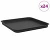 vidaXL Čtvercov&yacute; květinov&yacute; t&aacute;c 24 pcs Čern&aacute; 32 x 32 x 2,5 cm Plast