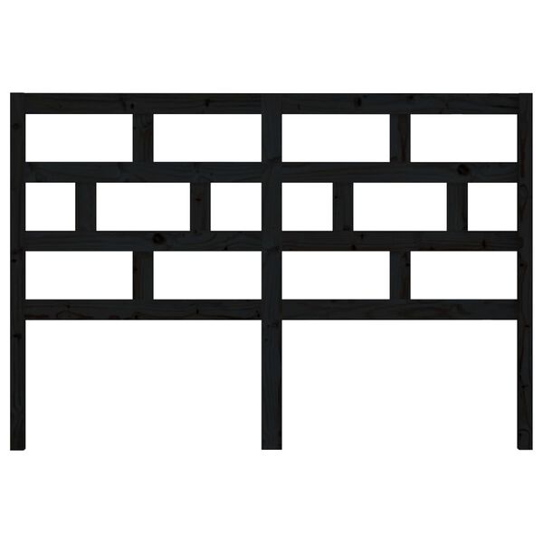 vidaXL Čelo postele čern&eacute; 146 x 4 x 100 cm masivn&iacute; borovice