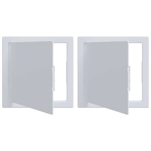vidaXL Př&iacute;stupov&eacute; panely 2 pcs B&iacute;l&aacute; 15 x 15 cm ABS plast