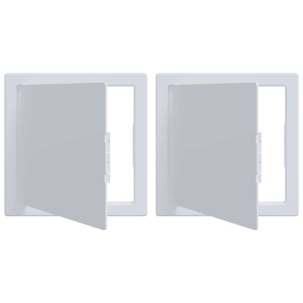 vidaXL Př&iacute;stupov&eacute; panely 2 pcs B&iacute;l&aacute; 15 x 15 cm ABS plast