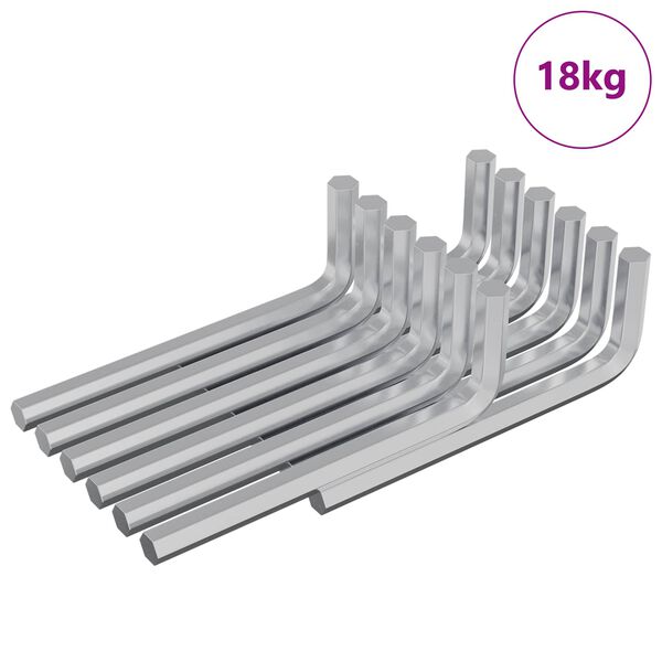 vidaXL &Scaron;estihrann&yacute; kl&iacute;č 1800 pcs Stř&iacute;brn&aacute; 32 x 86 mm Ocel