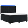 vidaXL Postel boxspring s matrac&iacute; s LED p&aacute;sky Čern&aacute; 180 x 200 cm Samet
