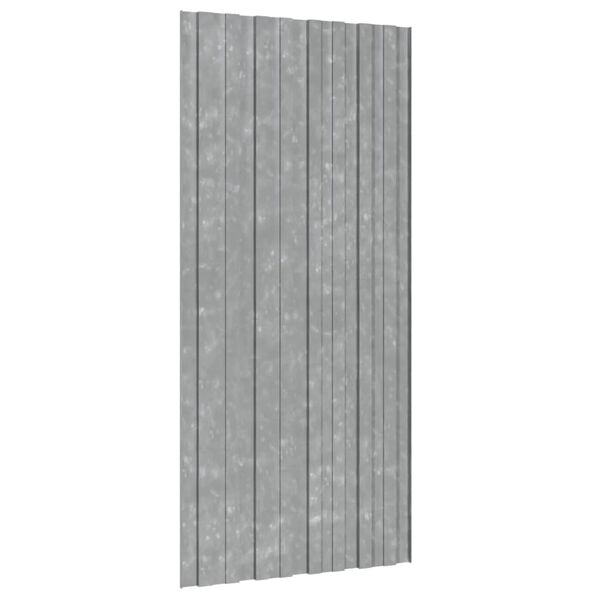 vidaXL Stře&scaron;n&iacute; panely 12 ks pozinkovan&aacute; ocel stř&iacute;brn&eacute; 100 x 45 cm