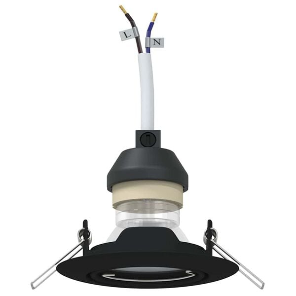 vidaXL Bodov&eacute; světlo 6 pcs Čern&aacute; 9 x 9 x 2,5 cm kov