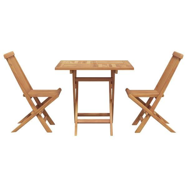 vidaXL Zahradní jídelní souprava 3 pcs Hnědá Masivní akátové dřevo