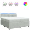 vidaXL Box spring postel s matrac&iacute; světle &scaron;ed&aacute; 200x200 cm samet
