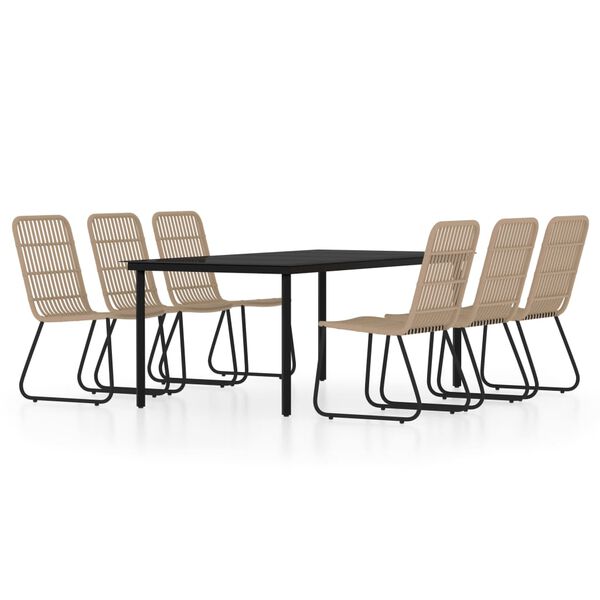 vidaXL 7d&iacute;ln&yacute; zahradn&iacute; j&iacute;deln&iacute; set dub