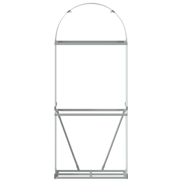 vidaXL Stojan na dřevo stříbrný 80 x 45 x 190 cm pozinkovaná ocel