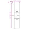 vidaXL Koupelnová skříňka kouřový dub 30x30x130 cm kompozitní dřevo