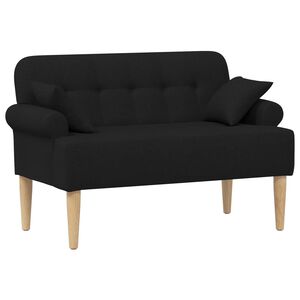 vidaXL Pohovka s knofl&iacute;kov&yacute;m pro&scaron;&iacute;v&aacute;n&iacute;m Čern&aacute; 120 x 65 x 79 cm Textil