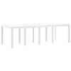 vidaXL Zahradní jídelní stůl Bílá 250 x 100 x 73 cm polyratan