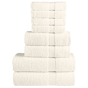 vidaXL 8d&iacute;ln&aacute; sada ručn&iacute;ků Premium SOLUND kr&eacute;mov&aacute; 600 g/m&sup2;