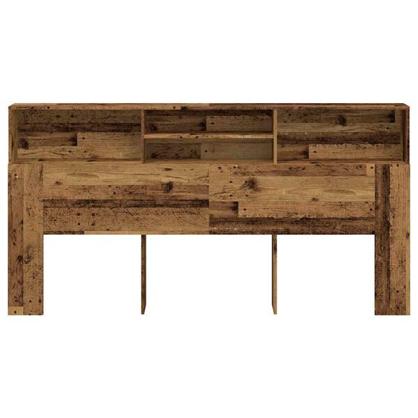 vidaXL Čelo postele s &uacute;ložn&yacute;m prostorem old wood 200 x 19 x 103,5 cm
