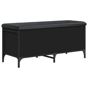 vidaXL &Uacute;ložn&aacute; lavice čern&aacute; 102 x 42 x 45 cm kompozitn&iacute; dřevo