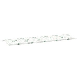 vidaXL Podložka na lavici Oxford l&aacute;tka Listov&yacute; design 180 x 50 x 3 cm