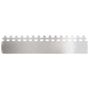 vidaXL Obrubn&iacute;ky tr&aacute;vn&iacute;ku 10 pcs Stř&iacute;brn&aacute; 103 x 0,05 x 22 cm