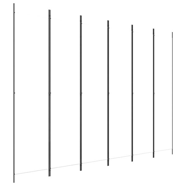 vidaXL 6d&iacute;ln&yacute; parav&aacute;n b&iacute;l&yacute; 300x220 cm textil