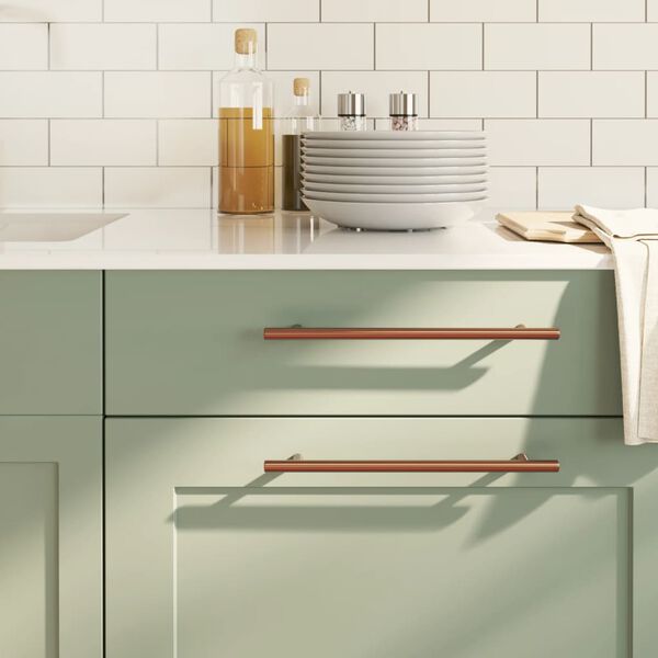 vidaXL Nábytkové úchytky 10 ks bronzové 224 mm nerezová ocel