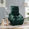 vidaXL Elektrick&eacute; zvedac&iacute; mas&aacute;žn&iacute; polohovac&iacute; křeslo zelen&eacute; textil
