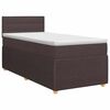 vidaXL Postel boxspring s matrac&iacute; Tmavě hněd&aacute; 90 x 190 cm Textil