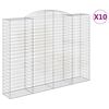 vidaXL Klenut&eacute; gabionov&eacute; ko&scaron;e 10ks 300x50x220/240cm pozinkovan&eacute; železo