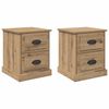 vidaXL Nočn&iacute; skř&iacute;ňka 2 pcs Artisanov&yacute; dub 39 x 39 x 47.5 cm