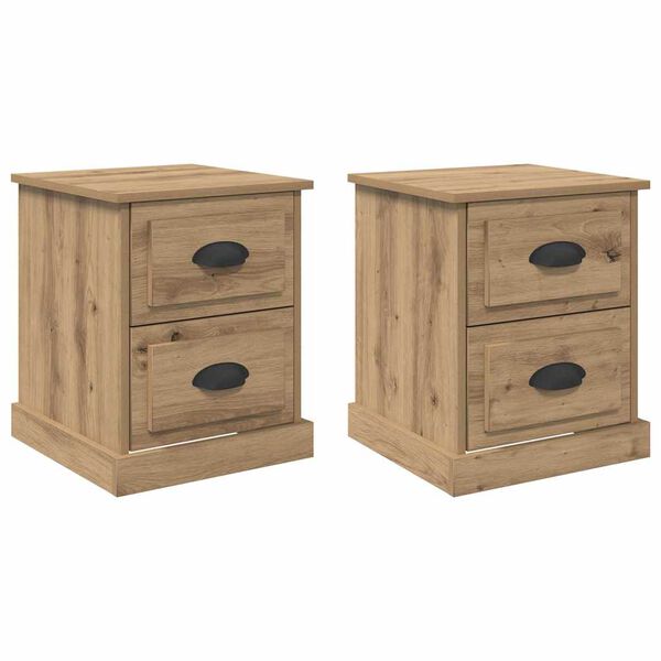 vidaXL Nočn&iacute; skř&iacute;ňka 2 pcs Artisanov&yacute; dub 39 x 39 x 47.5 cm