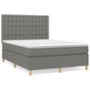 vidaXL Box spring postel s matrac&iacute; tmavě &scaron;ed&aacute; 140x200 cm textil