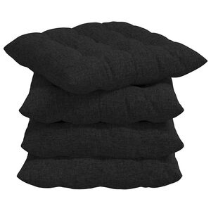 vidaXL Pol&scaron;t&aacute;ře na sedadla 4 ks Textil Čern&aacute; 40 x 40 x 6 cm