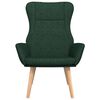 vidaXL Relaxační křeslo tmavě zelené textil