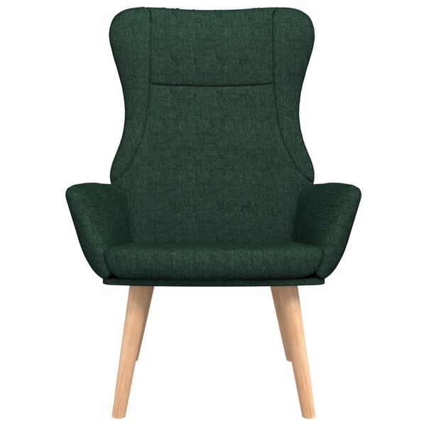 vidaXL Relaxační křeslo tmavě zelené textil