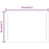vidaXL Koupelnov&eacute; zrcadlo s LED osvětlen&iacute;m 70x50 cm