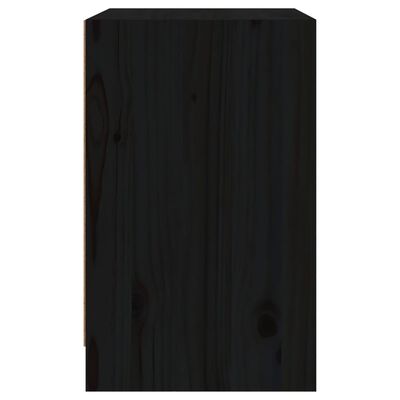 vidaXL Noční stolek černý 40 x 31 x 50 cm masivní borovice