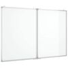 vidaXL Magnetick&aacute; tabule rozkl&aacute;dac&iacute; 120 x 100 x 1,7 cm hlin&iacute;k