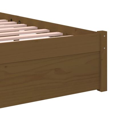 vidaXL Rám postele medově hnědý masivní dřevo 75x190cm malé jednolůžko
