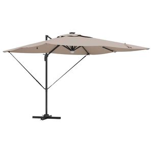 vidaXL Roma Parasol Taupe 286 x 285 x 270 cm Hliník a polyester