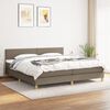 vidaXL Box spring postel s matrac&iacute; taupe 200x200 cm textil
