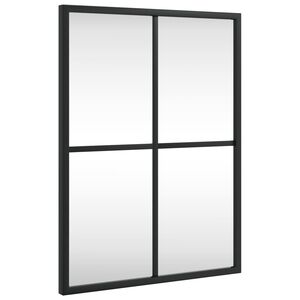 vidaXL N&aacute;stěnn&eacute; zrcadlo čern&eacute; 30 x 40 cm obd&eacute;ln&iacute;k železo