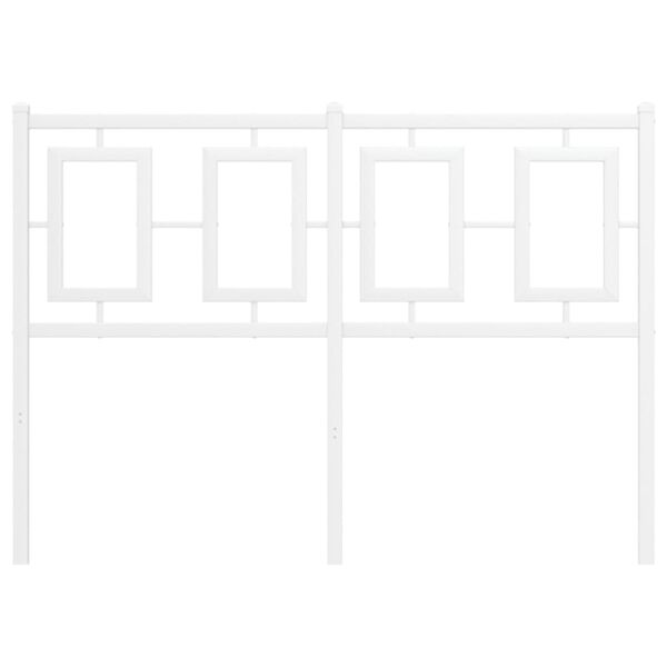 vidaXL Kovové čelo postele bílé 120 cm
