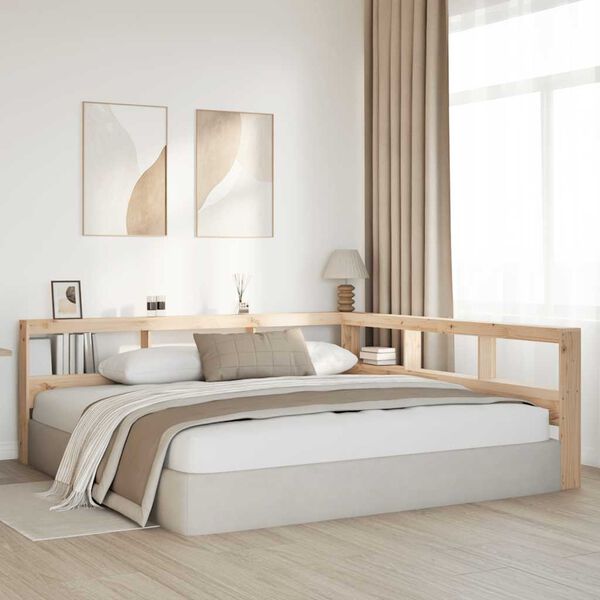 vidaXL Reg&aacute;lov&aacute; knihovna ve tvaru L 180 cm masivn&iacute; borov&eacute; dřevo