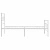 vidaXL Kovový rám postele s hlavovým a nožním čelem bílý 90 x 190 cm